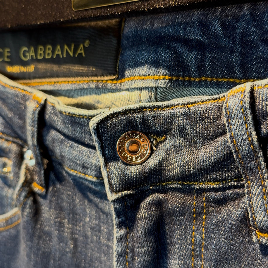 Dolce Gabbana Lycra Blue Jeans