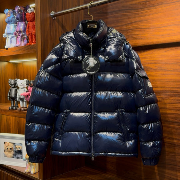 Moncler Maya Goose Down Navy Blue Coat
