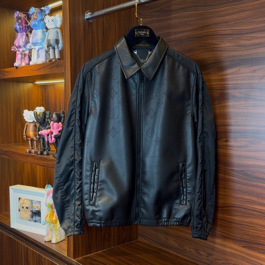 Louis Vuitton Perforated Noir Leather Jacket