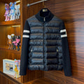 Moncler Goose Down Steel Knitted Jacket Black