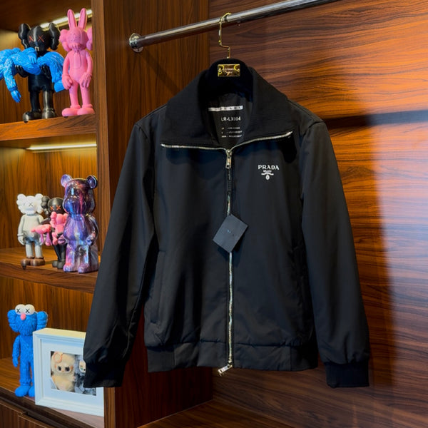 Prada Rib Collar Spring Black Jacket