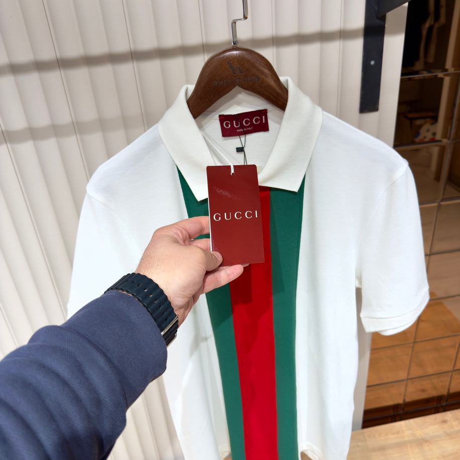 Gucci Cotton Polo T Shirt With Web