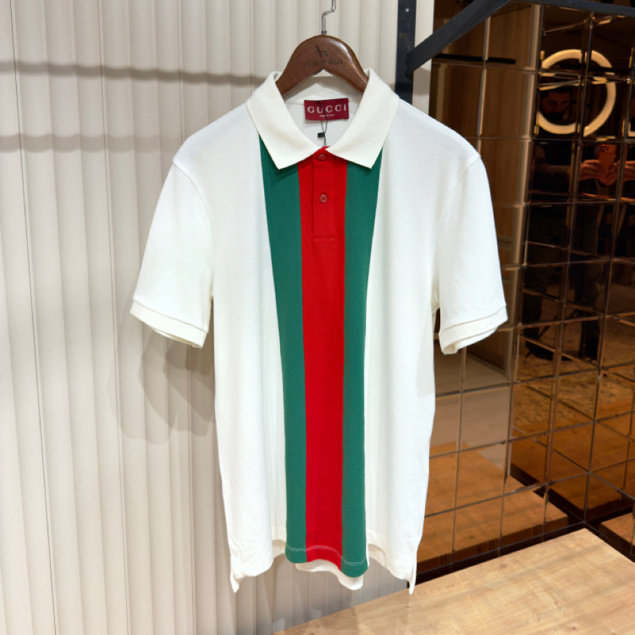 Gucci Cotton Polo T Shirt With Web