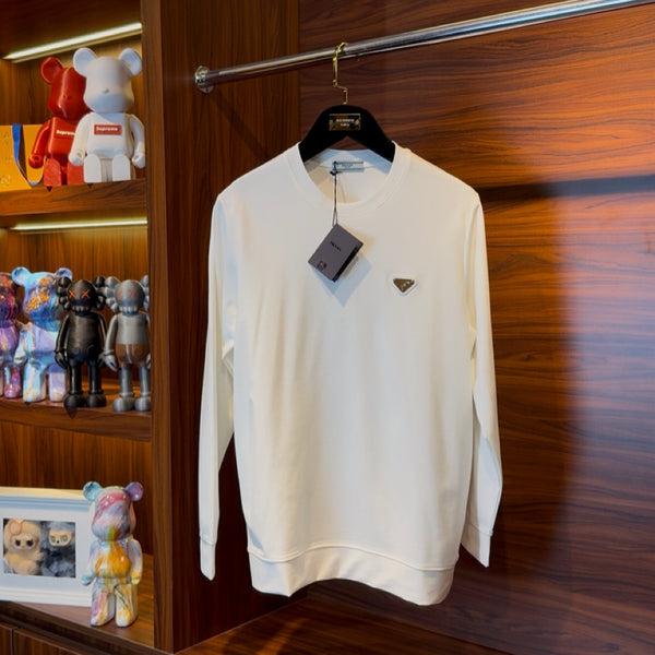 Prada Special Fabric White Sweatshirt