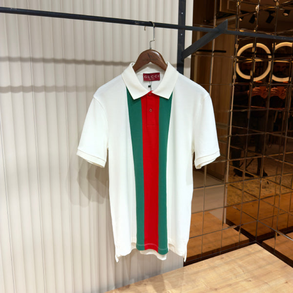 Gucci Cotton Polo T Shirt With Web