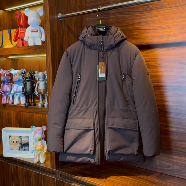 Loro Piana Goose Down Bitter Brown Coat