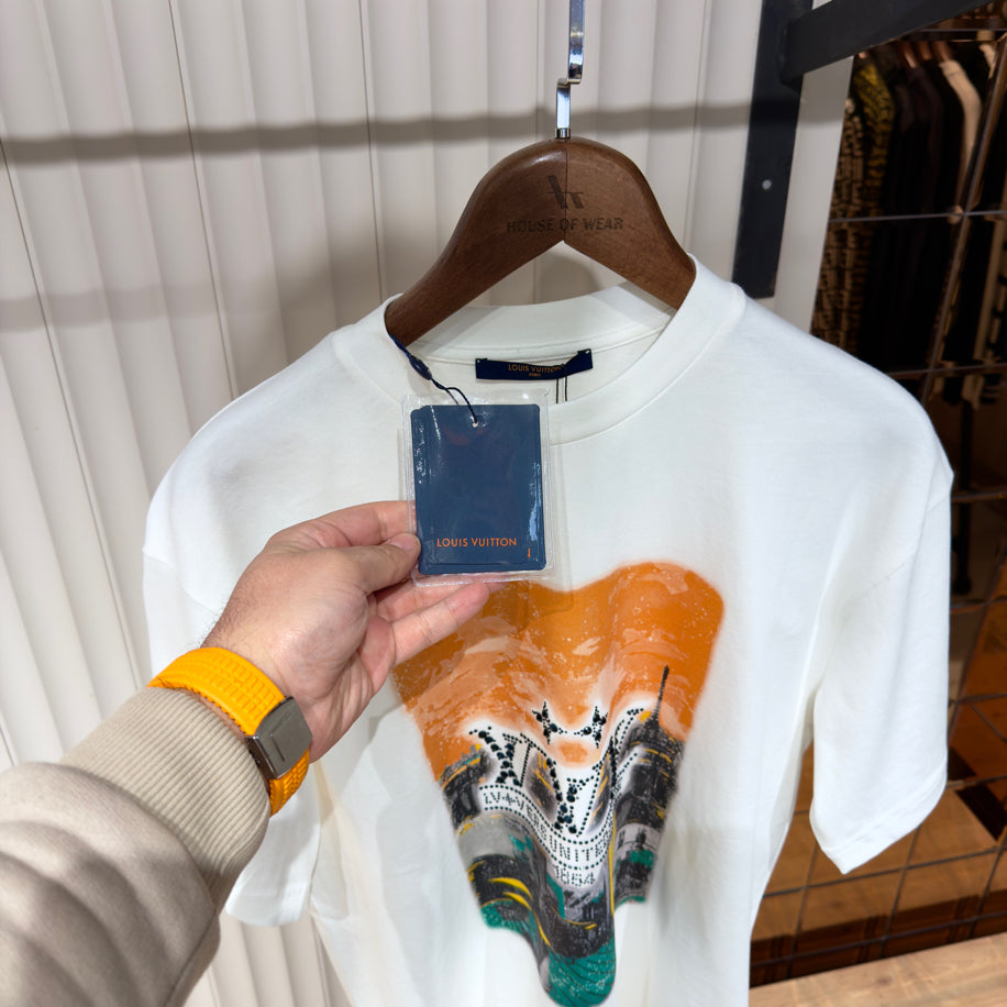 Louis Vuitton Embellished Graphic Cotton T-Shirt