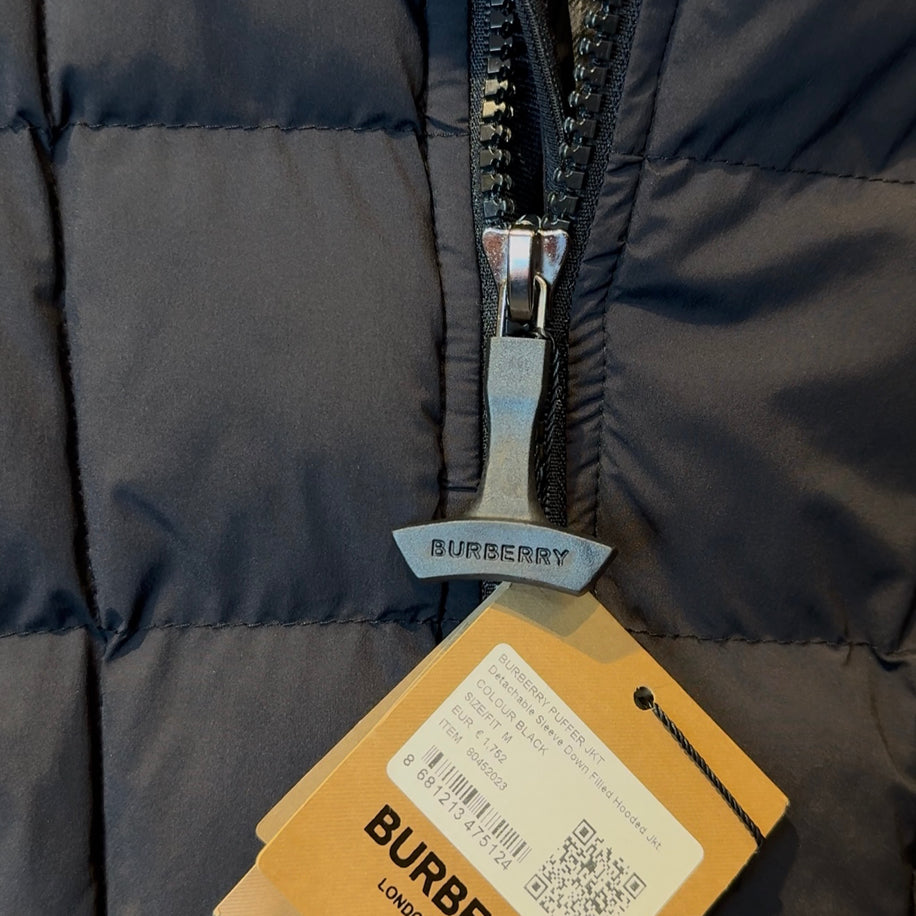 Burberry Black Coats & Vests