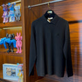 Hermes Polo Collar Knitwear Black Sweater