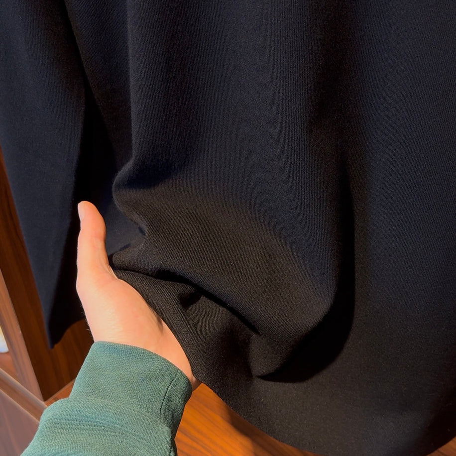 Hermes Polo Collar Knitwear Black Sweater