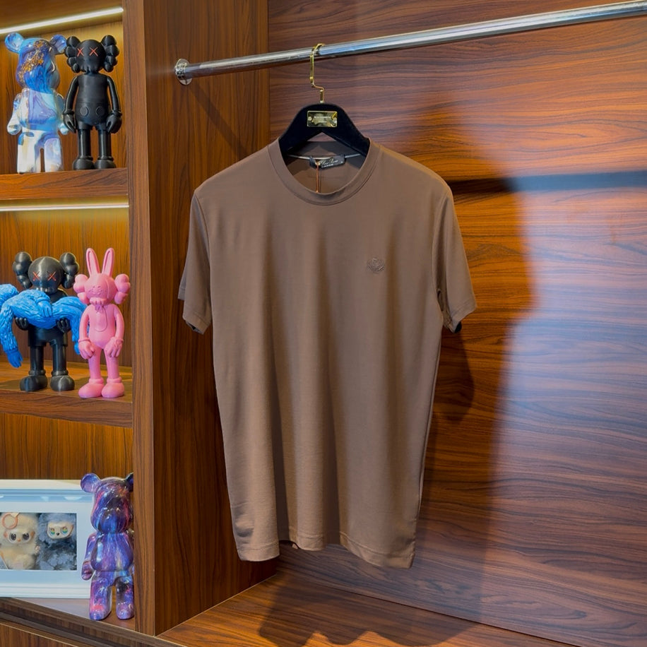 Loro Piana Special Fabric Coffee Tshirt